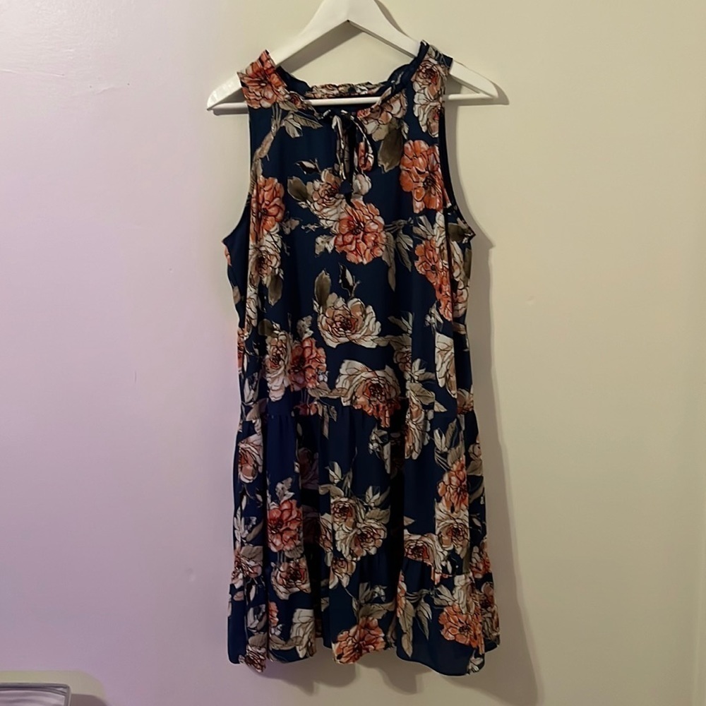 SANCTUARY Sleeveless Floral Tiered Dress Size Large